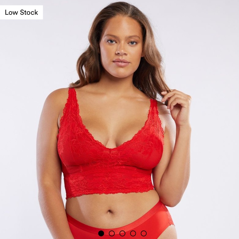 Savage x Fenty Wireless Lace Bralette - Goji Berry